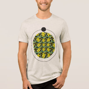 Gelbes Muster für wertvolle Blume Tri-Blend Shirt