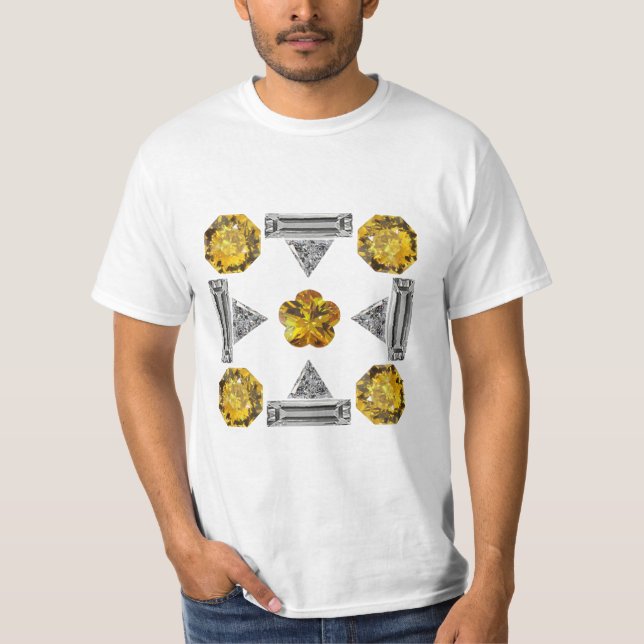 Gelbes Muster T-Shirt (Vorderseite)