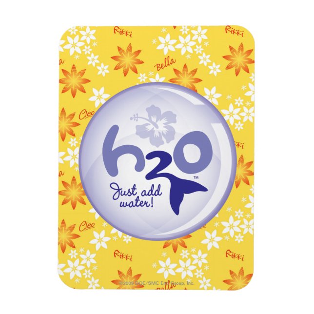 Gelbes Namensmuster Magnet (Vertikal)