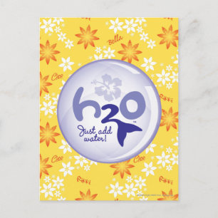 Gelbes Namensmuster Postkarte