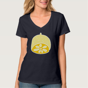 Gelbes Niedliches Lebensmittel Zitrone Frucht Cart T-Shirt