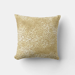 Gelbes Ombre Glitzer Leopard Zebra  Kissen