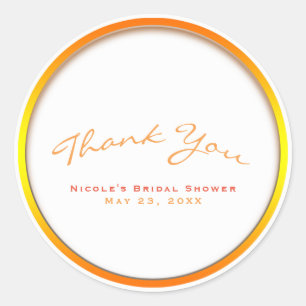 Gelbes Orange Fall Halloween-Party Brautparty Runder Aufkleber