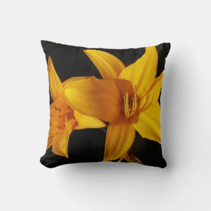 Gelbes Orchid-Kissen Kissen
