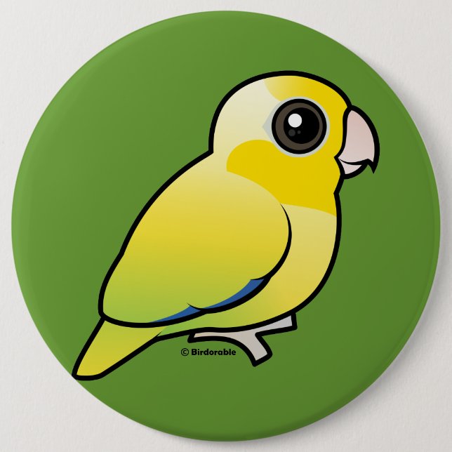 Gelbes pazifisches Parrotlet Button (Vorderseite)