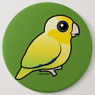 Gelbes pazifisches Parrotlet Button
