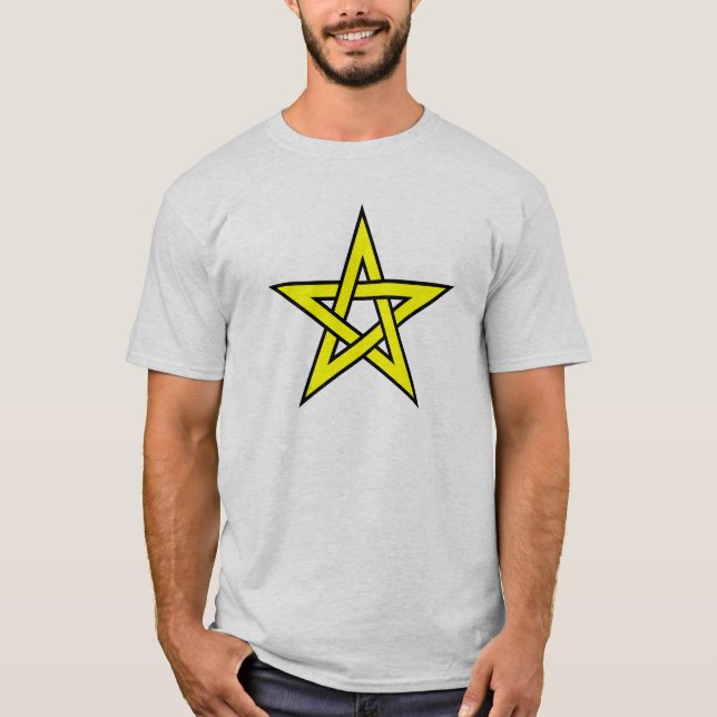 Gelbes Pentagramm T-Shirt (Vorderseite)