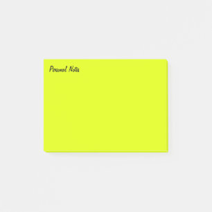 Gelbes persönliches post-it klebezettel