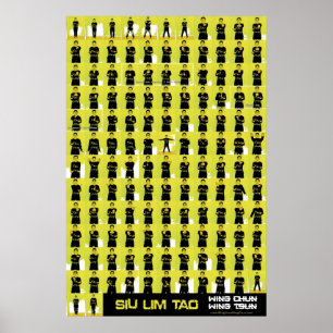 Gelbes Plakat Siu Lim Tao
