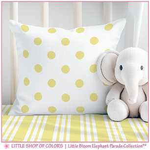 Gelbes Polka-Punkte-Kinderzimmer Kissen