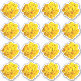 Gelbes Primrose-Blume-Muster Aufkleber