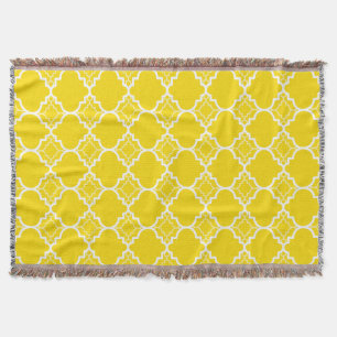 Gelbes Quatrefoil geometrisches Muster Decke
