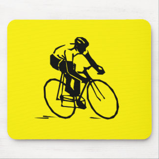 Gelbes Radfahren Mousepad