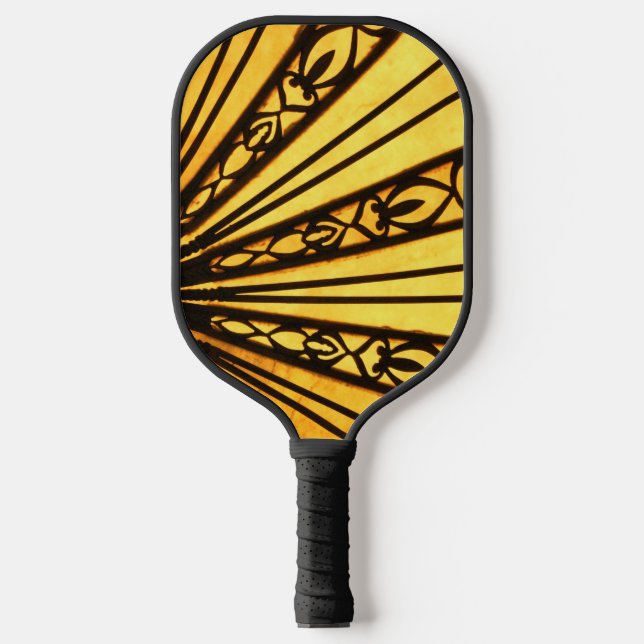 Gelbes Radialmuster Pickleball Schläger (Vorderseite)