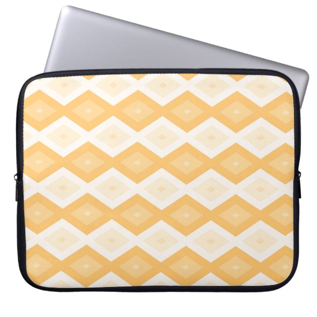 Gelbes Rautenmuster Laptopschutzhülle (Vorderseite)