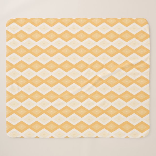 Gelbes Rautenmuster Sherpadecke (Vorderseite (Horizontal))