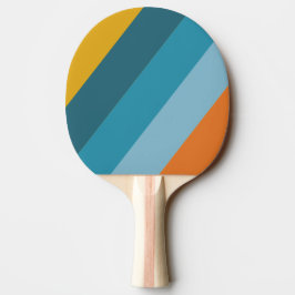 Gelbes Retro fett gestreift Tischtennis Schläger