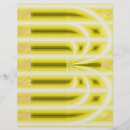 Gelbes Retro-Kathedralen-Schrappbuchpapier 2-seiti