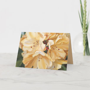 Gelbes Rhododendron-Beileid Karte