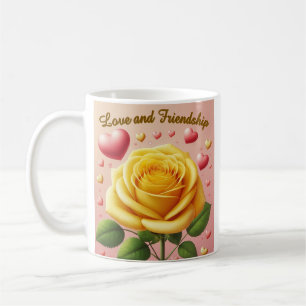 Gelbes Rose - Liebe und Freundschaft Tasse
