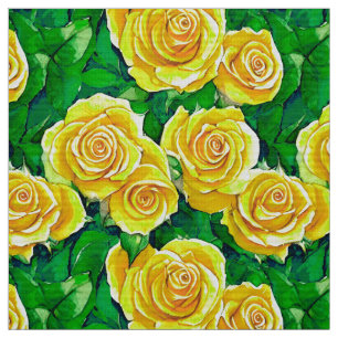 Gelbes Rose Muster Stoff