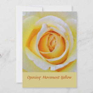 Gelbes Rosenblättriges Foto Dankeskarte