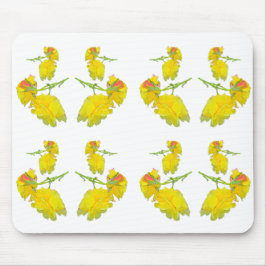 Gelbes Rosengewebe. Mousepad