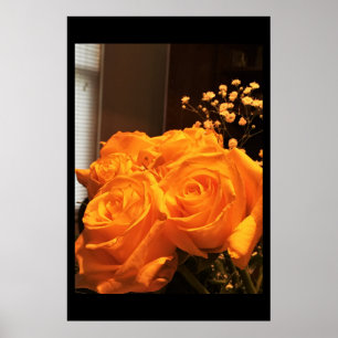 Gelbes Roses-Foto Poster