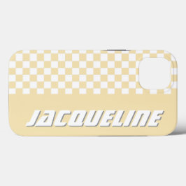 Gelbes Schachbrettmuster Case-Mate iPhone Hülle