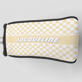 Gelbes Schachbrettmuster Golf Headcover