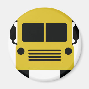 gelbes Schulbussymbol Magnet