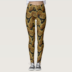 Gelbes Schwangerschafts-Anemonen-Jubiläumsgeschenk Leggings
