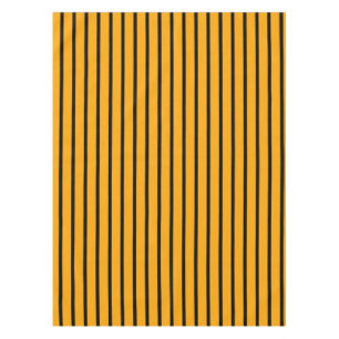 Gelbes schwarzes Retro-Streifenmuster Tischdecke