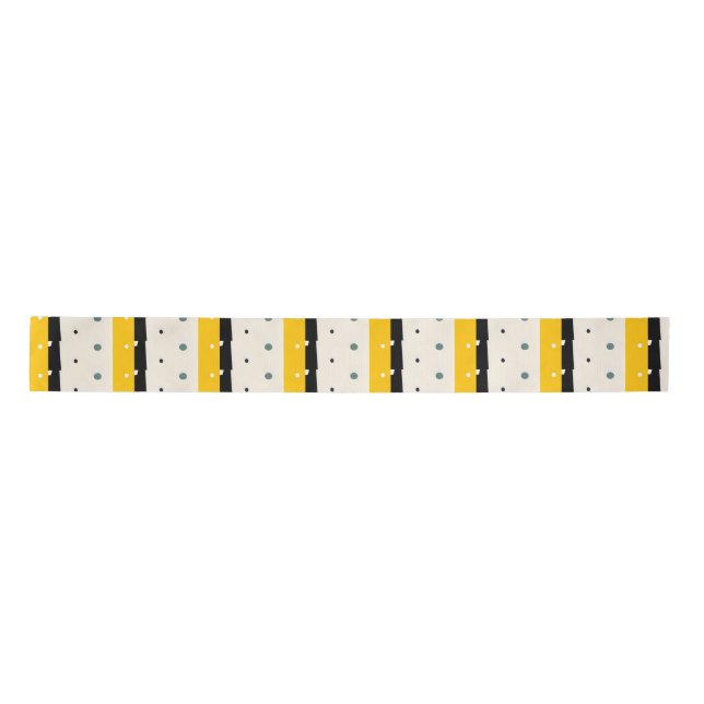 Gelbes schwarzes Schleifpapier Satinband (Vorderseite)
