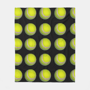 Gelbes schwarzes Tennisball-Muster, Fleecedecke