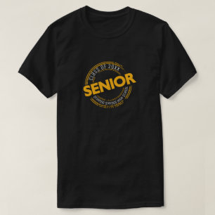 Gelbes Senior Class Not leidendes Abzeichen T-Shirt