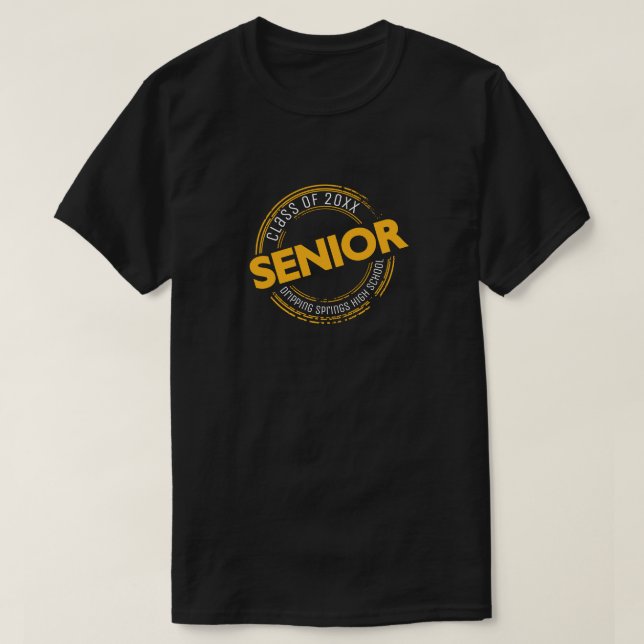 Gelbes Senior Class Not leidendes Abzeichen T-Shirt (Design vorne)