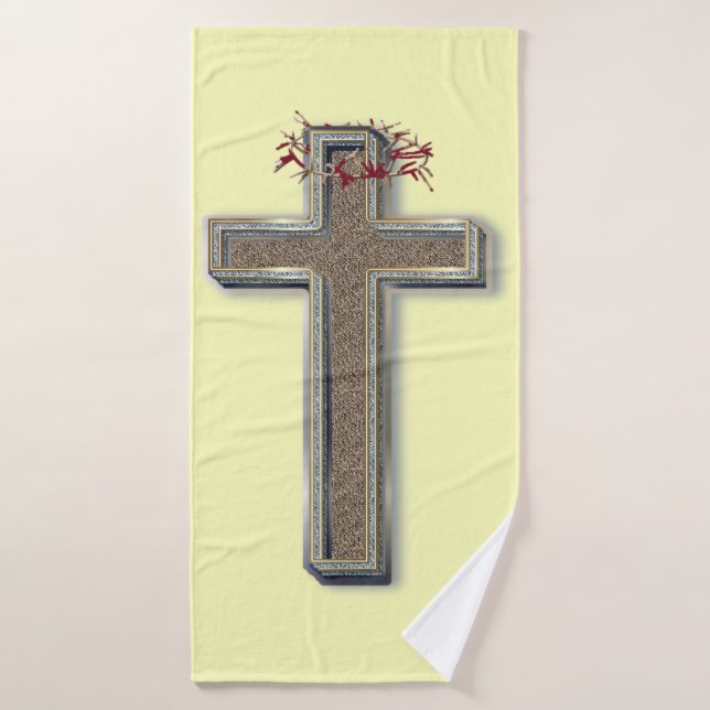 Gelbes Set für Handtuchhalter über dem Badezimmer (Badehandtuch)