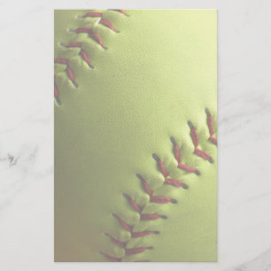 Gelbes Softball-Licht Briefpapier