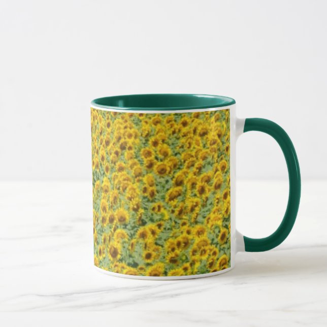 Gelbes Sonnenblume-Feld Tasse (Rechts)