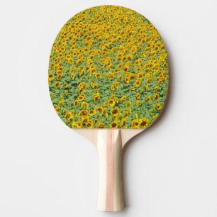 Gelbes Sonnenblume-Feld Tischtennis Schläger