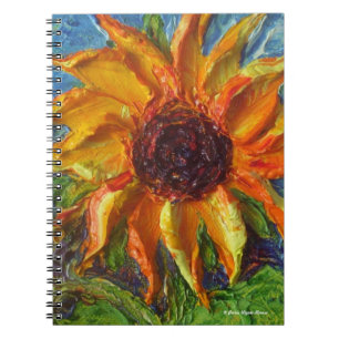 Gelbes Sonnenblume-Notizbuch Notizblock