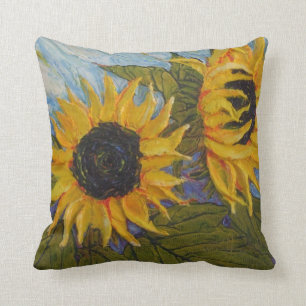 Gelbes Sonnenblume-Wurfs-Kissen Kissen