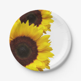 Gelbes Sonnenblumenpapier Picnic Party Geburtstags Pappteller