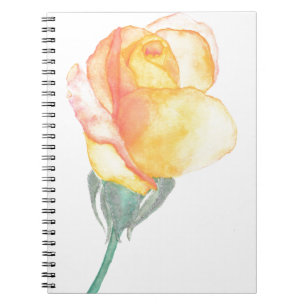 Gelbes Sonnenuntergang-Rosen-Notizbuch Notizblock
