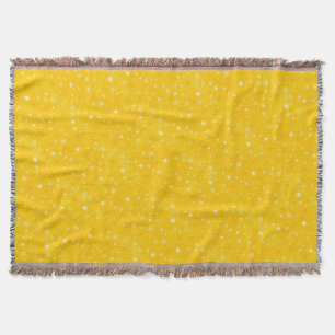 Gelbes Sternmuster Woven Throw Blanket Decke