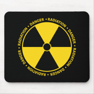 Gelbes Strahlungs-Symbol Mousepad