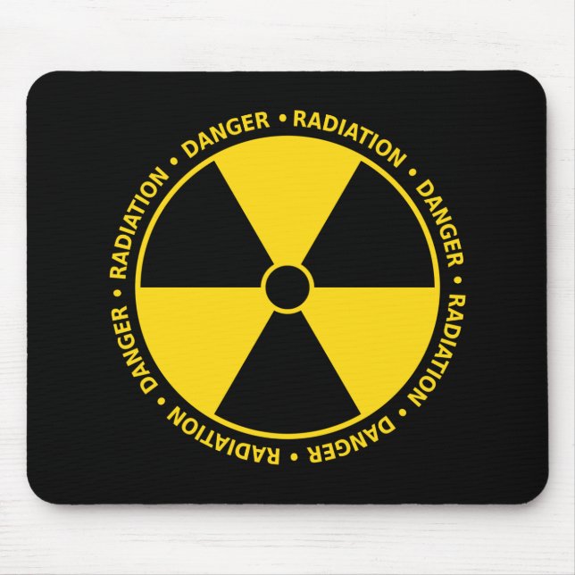 Gelbes Strahlungs-Symbol Mousepad (Vorne)