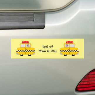 Gelbes Taxi Autoaufkleber