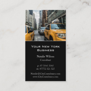 Gelbes Taxi, New Yorker Foto - Visitenkarte